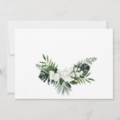 Elegante Witte Orchideeën Boheemse PROEFHuwelijksd Kaart (Achterkant)