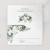 Elegante witte orchideeën Bohemian bloemenbruiloft (Buitenkant ongevouwen)