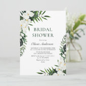 Elegante Witte Orchideeën Boho BRUILOFTSDINER Kaart (Staand voorkant)