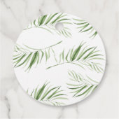 Elegante witte orchideeën bruidsdouche bedankjes labels (Achterkant)