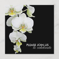 Elegante Witte Orchideeën Huwelijks-/Uitnodigingen