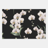 Elegante witte orchideeën palmen tropische bloemen inpakpapier vel (Voorkant 3)