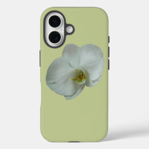 Elegante witte orchideeënbloem botanisch iPhone 16 hoesje