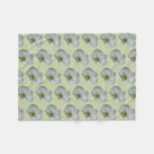 Elegante witte orchideeënbloem botanisch fleece deken (Voorkant (Horizontaal))