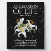 Elegante Witte Orientals Lilies Viering van het Le Fotoplaat (Voorkant)