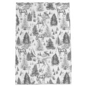 Elegante Witte Paarden in Sneeuw Bossen Toile Medium Cadeauzakje (Achterkant)