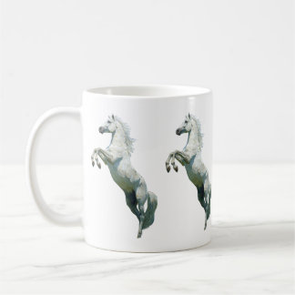 Elegante witte paarden mok