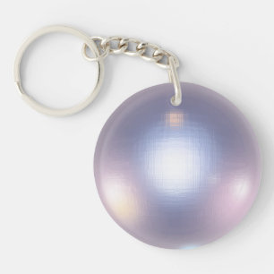 Elegante witte parel glinsterende diamant bling sleutelhanger