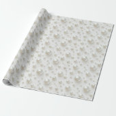 Elegante Witte Parels Cadeaupapier (Uitgerold)