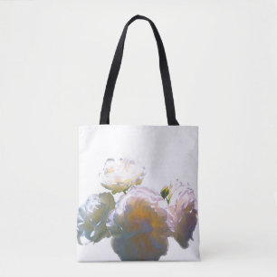 Elegante witte perzik oranje blos rozen draagtas