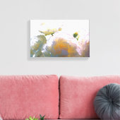 Elegante witte perzik sinaasappel blush rozen canvas afdruk (Insitu (Woonkamer))