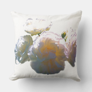 Elegante witte perzik sinaasappel blush rozen kussen