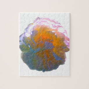 Elegante witte perzik sinaasappel blush rozen legpuzzel