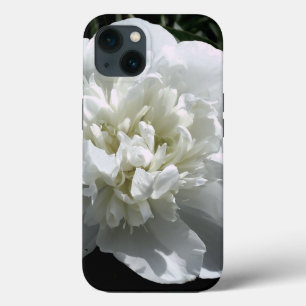 Elegante witte pioen bloemenwitte bloem foto iPhone 13 hoesje