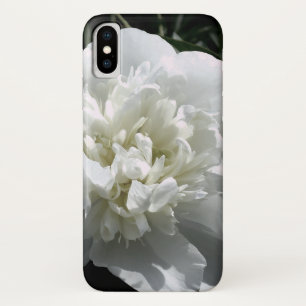 Elegante witte pioen bloemenwitte bloem foto iPhone x hoesje