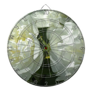 Elegante witte pioen bloemenwitte bloem foto dartbord