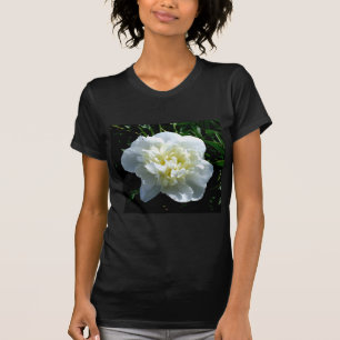 Elegante witte pioen bloemenwitte bloem foto t-shirt