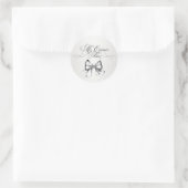 Elegante witte quinceanera Stickers (Tas)