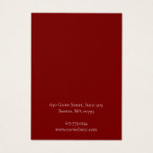 Elegante witte rode Minimal Earring Display Kaart (Achterkant)