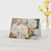 Elegante witte roos bloem foto Gefeliciteerd mama Kaart (Gele Bloem)