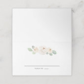 Elegante witte roos botanisch (Buitenkant ongevouwen)