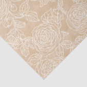 Elegante witte roos cadeau tissuepapier (Detail)