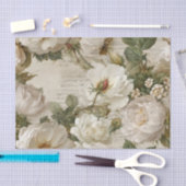 Elegante Witte Roos Tissuepapier (Craft)