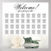 Elegante witte Rose 32 tafel bruiloft zitgrafiek