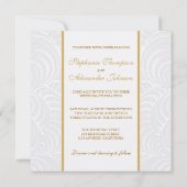 Elegante witte rozen bruiloft uitnodiging (Achterkant)