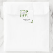 Elegante witte rozen en baby's adem bruiloft vierkante sticker (Tas)