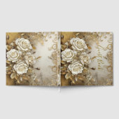 Elegante Witte Rozen Gastenboek (Volledig)
