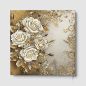 Elegante Witte Rozen Gastenboek (Achterkant)