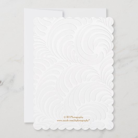 Elegante witte rozen trouwkaart 'Save the Date' Kaart (Achterkant)