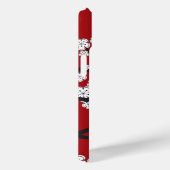 Elegante witte sakura kersenbloesem bloemen op roo Case-Mate iPhone case (Achterkant / Rechts)