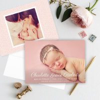 Elegante witte script babyschoentjes foto roze geb