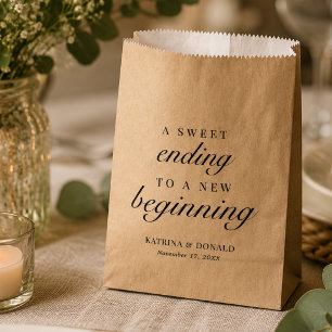 Elegante witte script zoete afsluiting favoriet bedankzakje