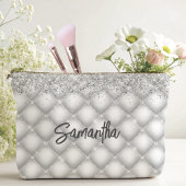 Elegante witte sprankelende glitter bruidsjubileum etui