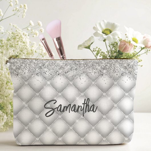 Elegante witte sprankelende glitter bruidsjubileum etui