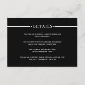 Elegante witte streep en QR-code zwarte details Informatiekaartje (Voorkant)