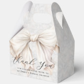 Elegante witte strik bruidsfeest bedankje bedankdoosjes (Voorkant)