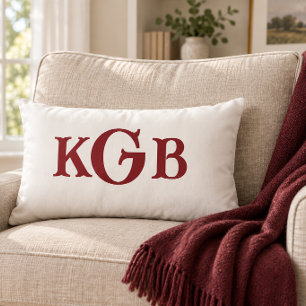 Elegante witte throw met aangepast monogram kussen