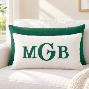 Elegante witte throw met custom monogram kussen
