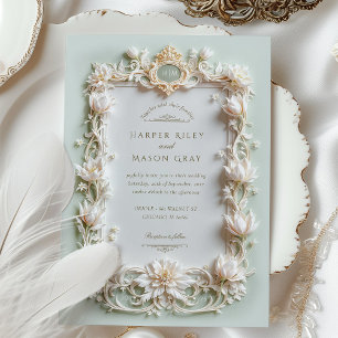 Elegante witte tulpen met faux gold kaart