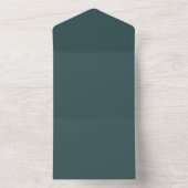Elegante witte tulpen op pastel groen patroon all in one uitnodiging (Binnen)