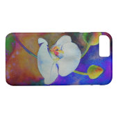 Elegante witte waterverf bloemenorchidee schilderi Case-Mate iPhone case (Achterkant (Horizontaal))