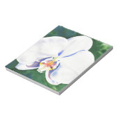 Elegante witte waterverf orchidee schilderij notitieblok (Gedraaid)
