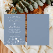 Elegante Witte Wildflower Periwinkle Wedding Invit Save The Date