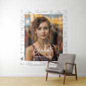 Elegante witte Wiskunde handgeschreven foto Afstud Wandkleed (In situ)