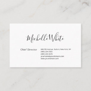 Elegante Witte Zakelijke Moderne Visitekaartje