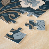 Elegante witte zwaan William Morris geïnspireerd F Legpuzzel (Zijkant)